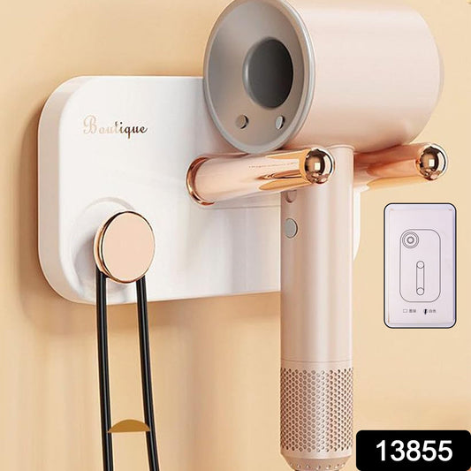 Wall Mount Hair Dryer Holder Stand Heat Resistant Blow Dryer Holder (1 Pc)