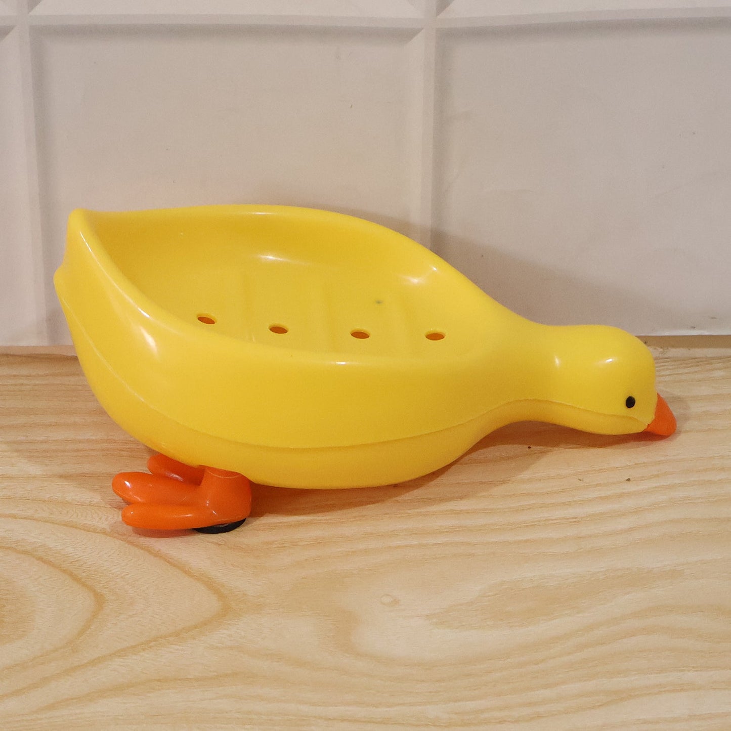 Cute Duck Shape Plastic Soap Holder Box for Bathroom, Kids Soap Dish Tray (1 Pc)