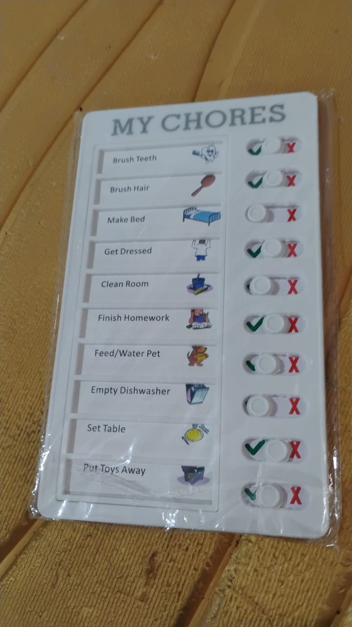 Portable Chores Note Board (20×12 cm, Mix Color)
