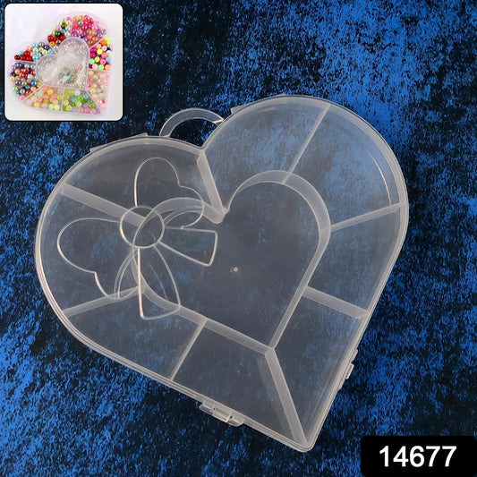 Heart-shaped jewellery organizer box open view India