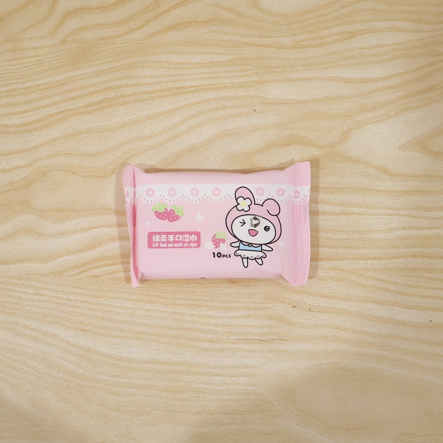 Cartoon Printed Soft Wet Wipes Pack 10 Pc (1 Pack x 10 Pc)