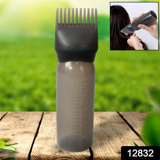 Comb Applicator Bottle, Hair Oil Applicator Bottle for Hair Dye Bottle Applicator Brush with Graduated Scale, Professional Brush Applicator Comb Hairdressing Coloring Styling Tool (1 Pc), Hair accessories