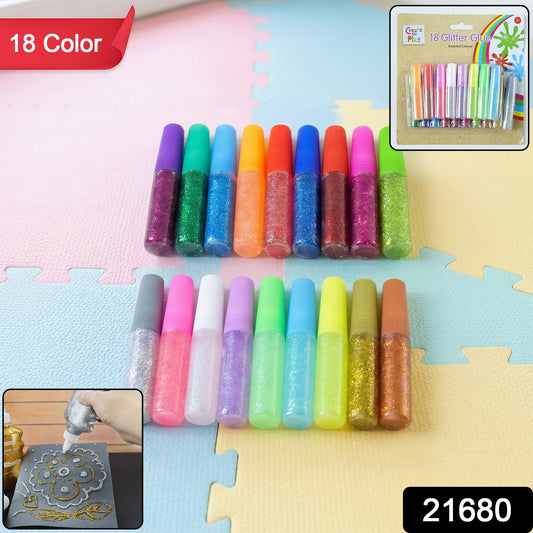 colorful glitter glue pens