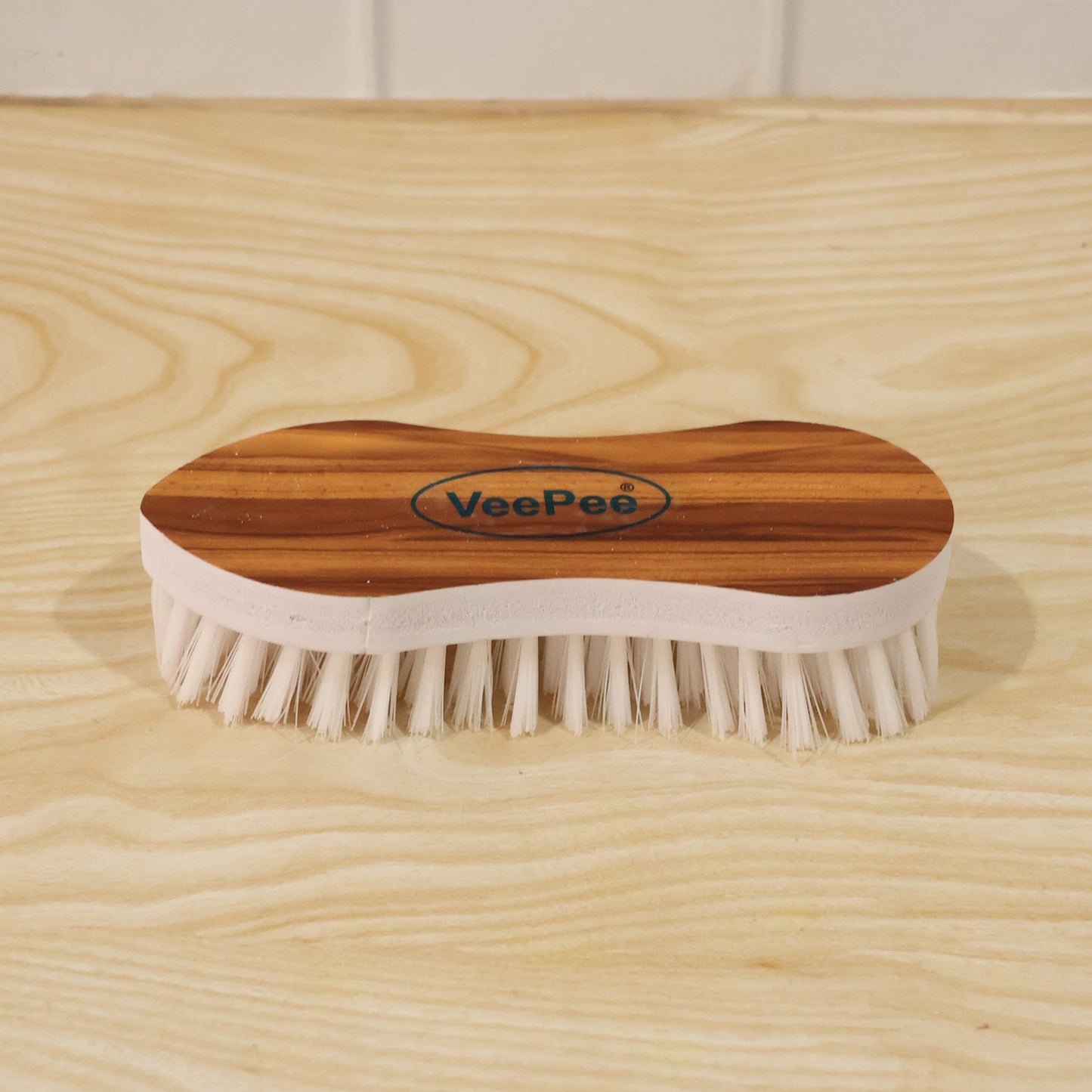 Cloth Washing Brush Wooden Background