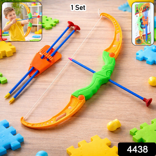 Plastic Archery Bow Arrow Toy Set with single knife and 3pc Arrow and Target Board