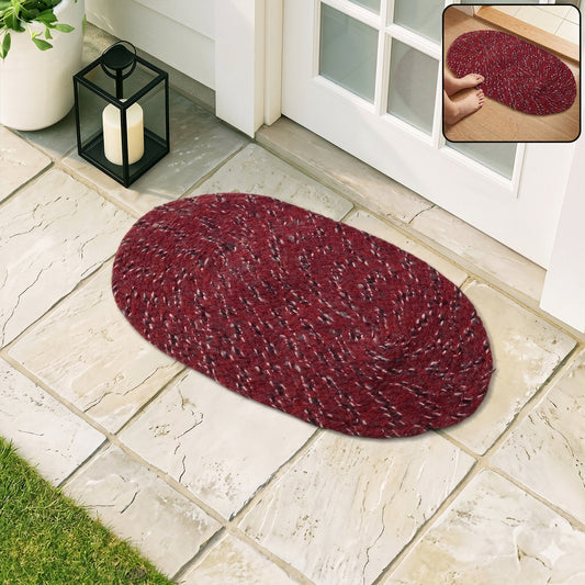 Red Oval Door Mat