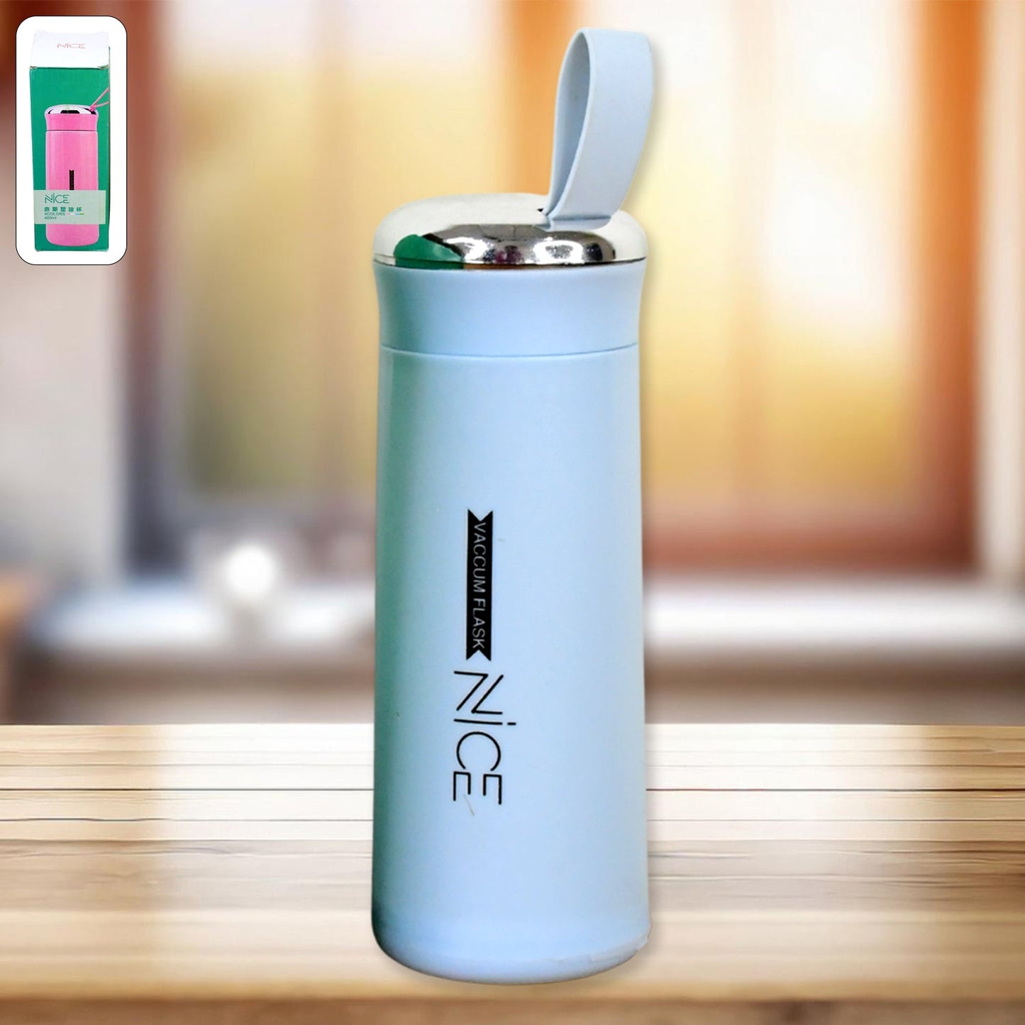  Water bottle 400ml leak proof glass water bottle - main product shot