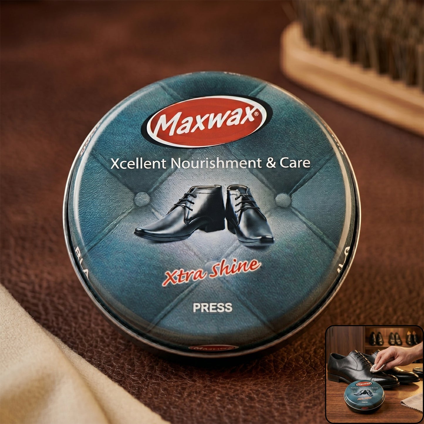 black shoe polish cream