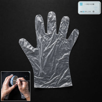 Disposable Medium Plastic Gloves (100 Pc)