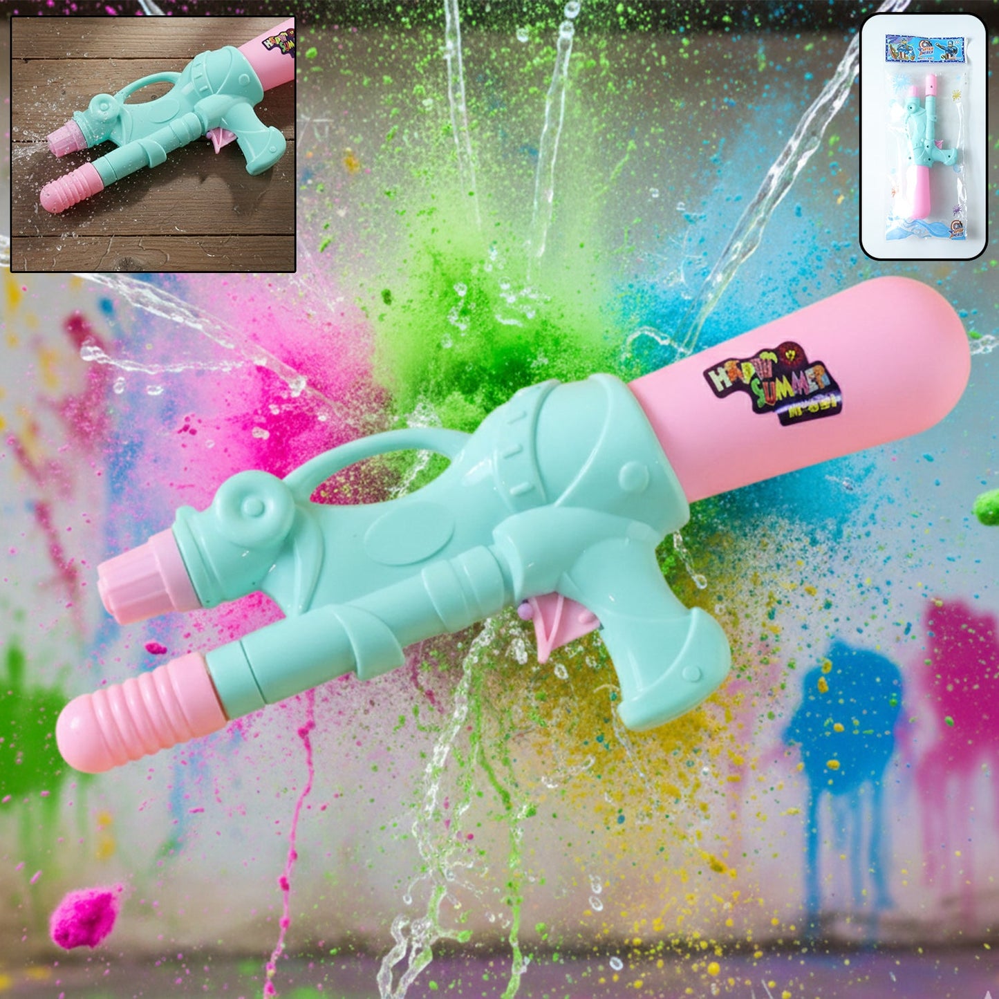 Plastic Holi water gun toy for kids