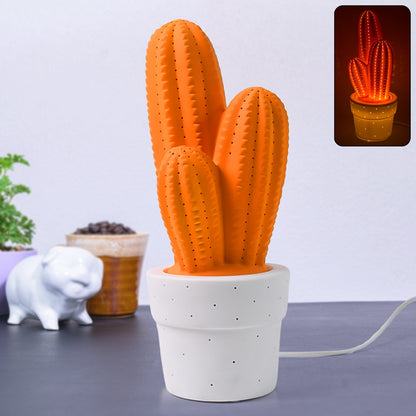 decorative cactus bedside lamp