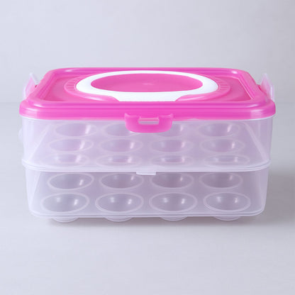 Double Layer 24 Grid Egg Storage Box for Egg Storage Container