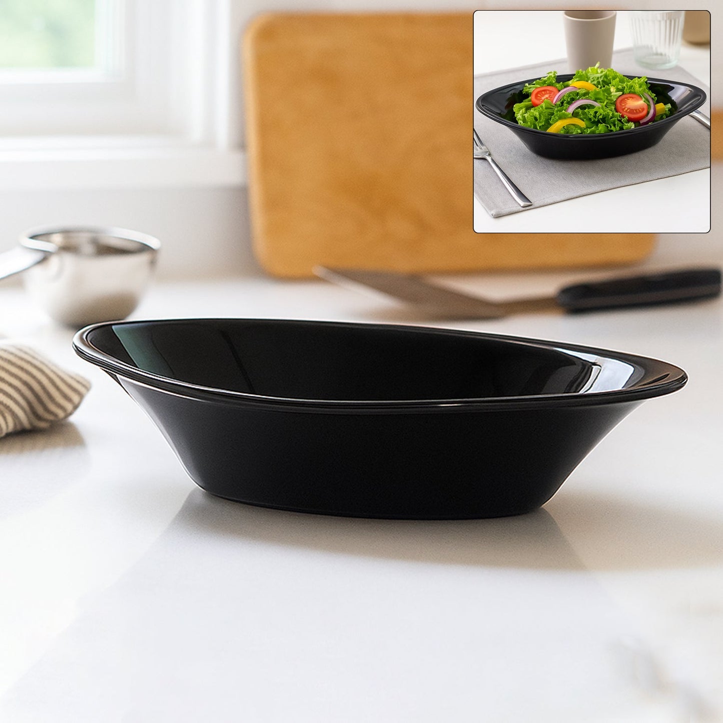 Elegant Oval Deep Bowl