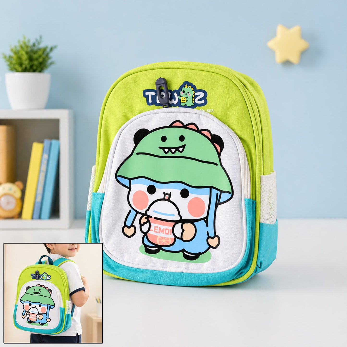 cute cartoon kids sling backpack