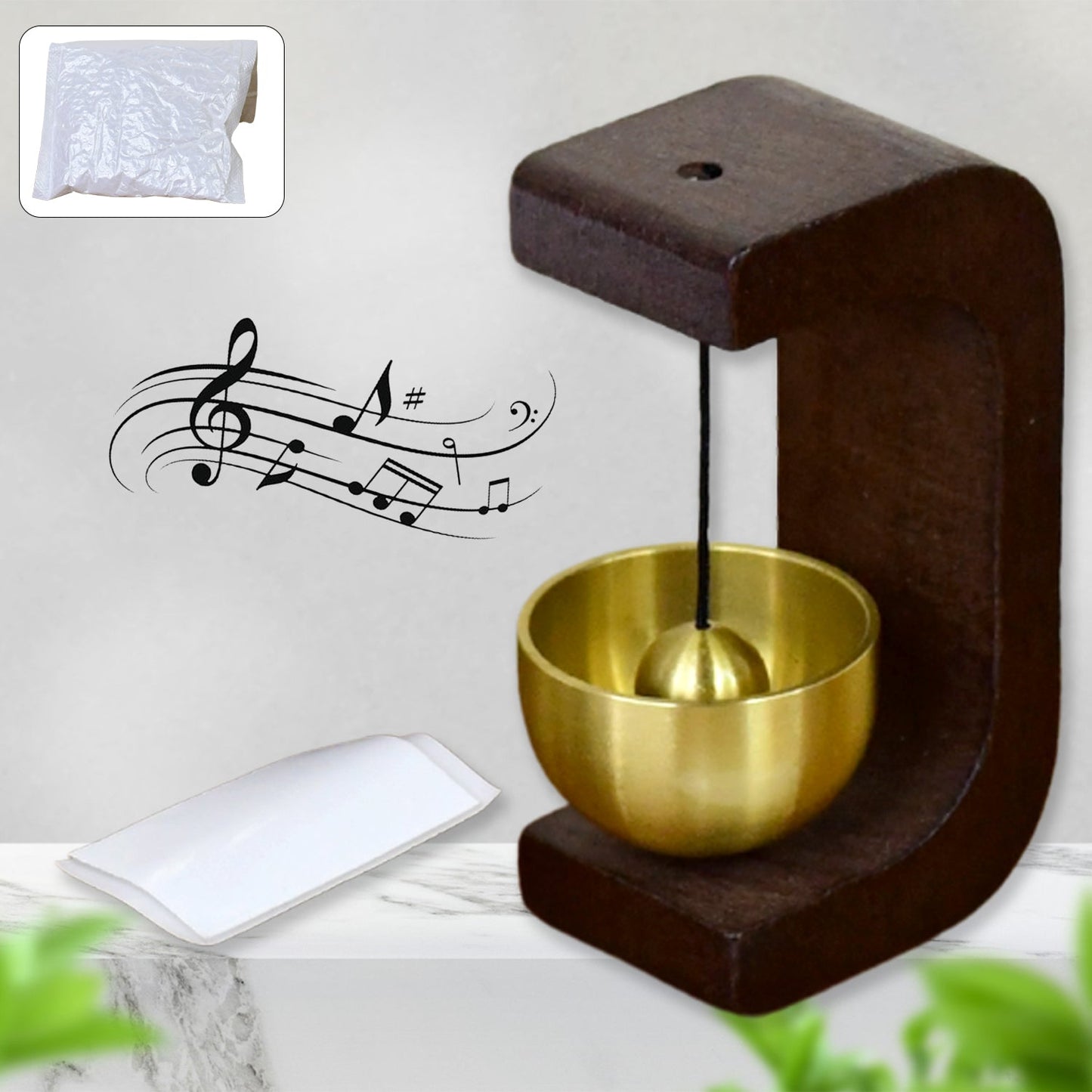 Adhesive Premium Desktop Japanese-Style Zen Bell (1 Pc)