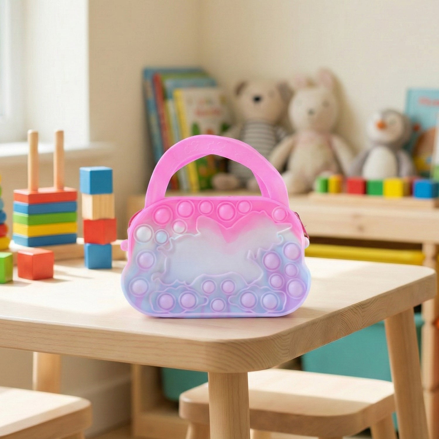 Zippered silicone coin bag