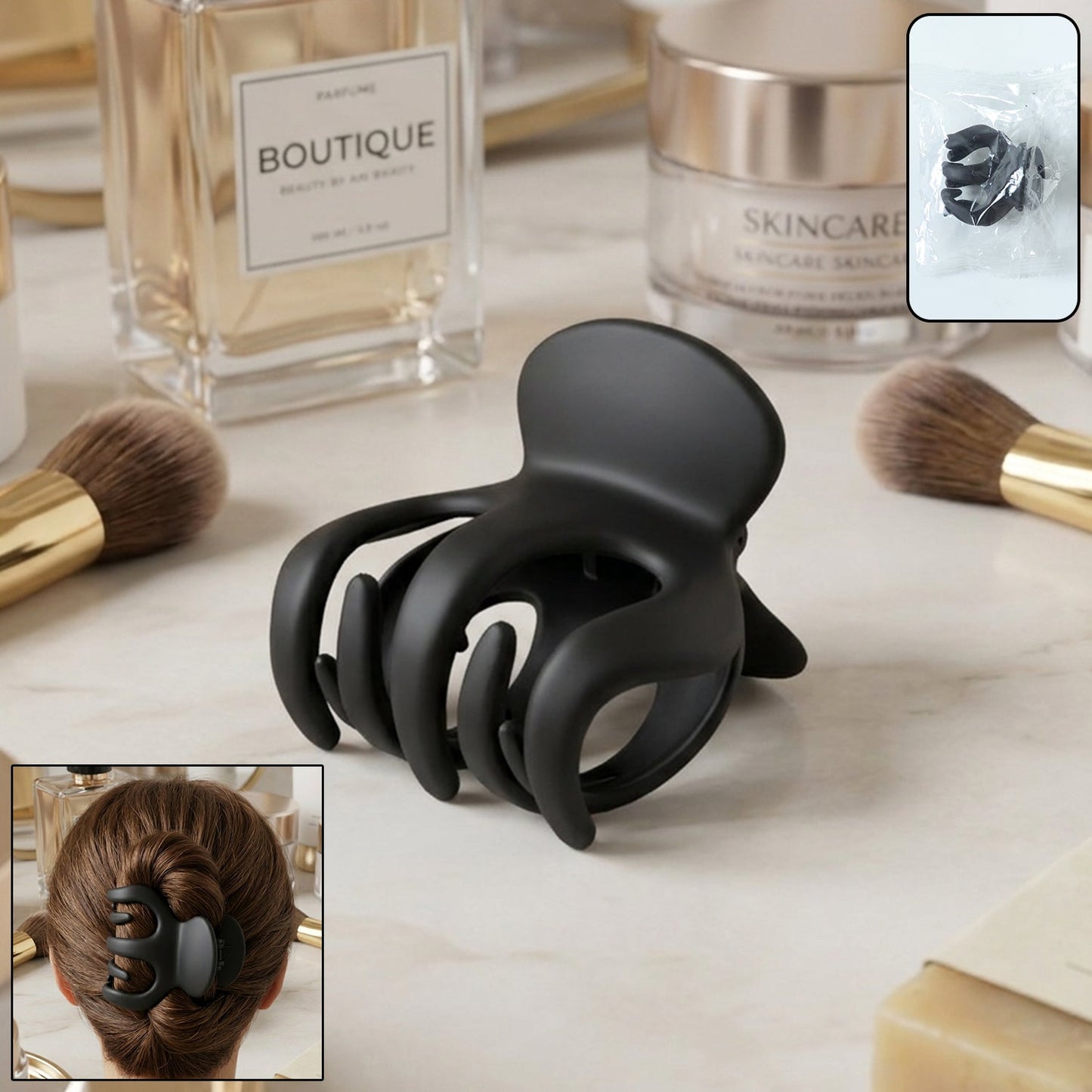 Classic Matte Finish Strong Grip Hair Claw Clip (1 Pc)