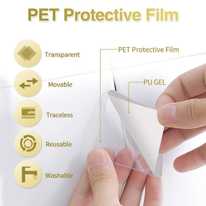 Double Side Sticker Transparent Nano Adhesive Wall Mounting Tape (48x48mm, 80 Pc)