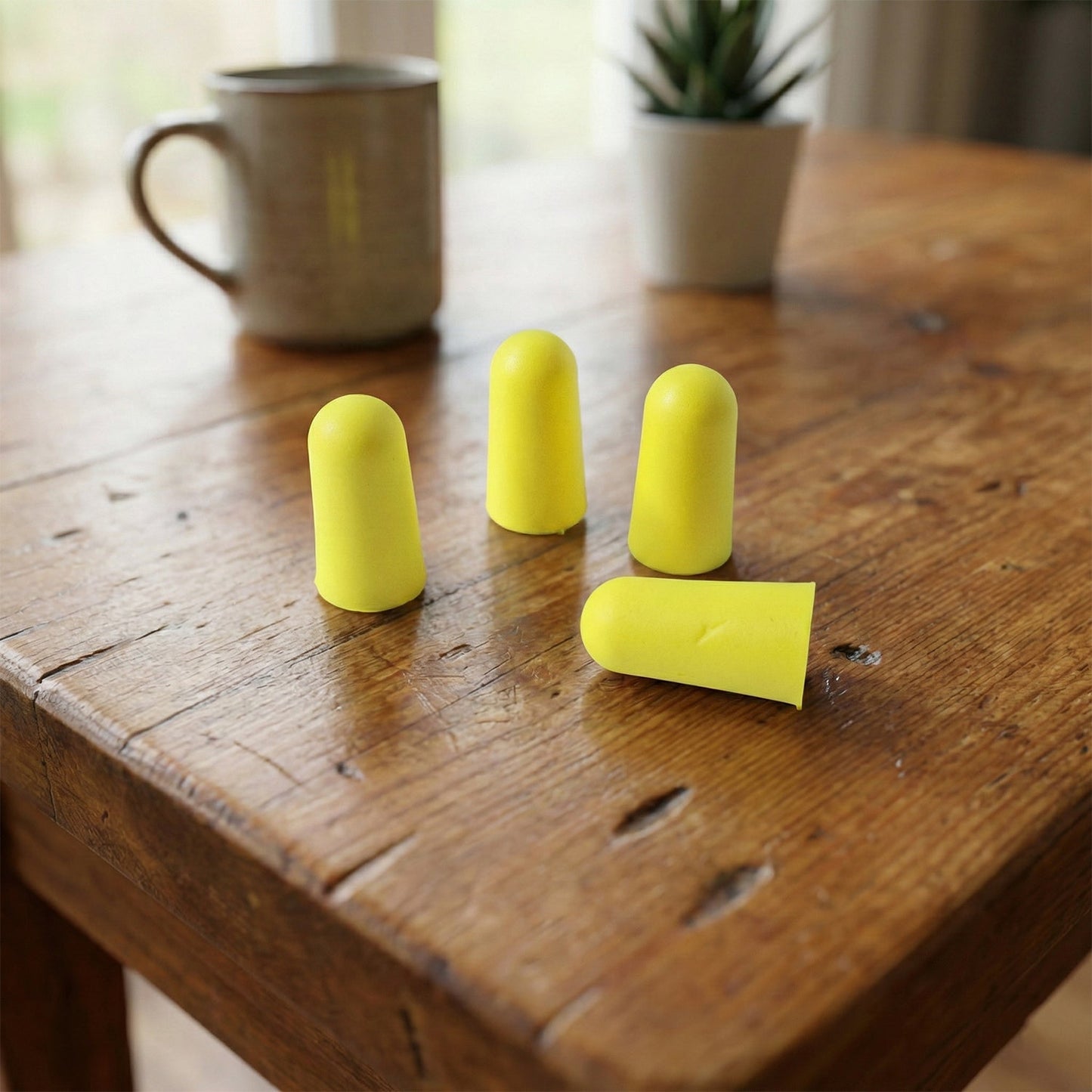 Soft Foam Noise Reduction Ear Plugs with Compact Storage Case (4 Pair / 8 Pcs)