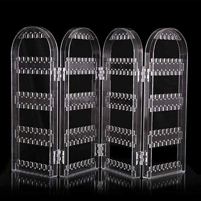 4-fold acrylic earring screen holder display stand clear foldable India