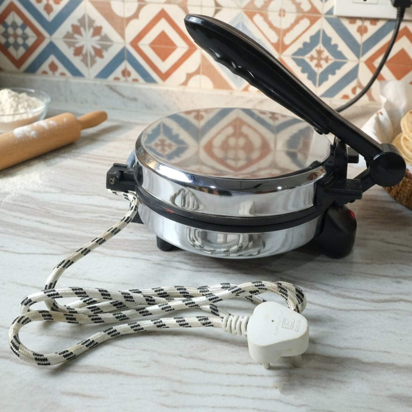  Electric Roti Maker Stainless Steel - alternative angle