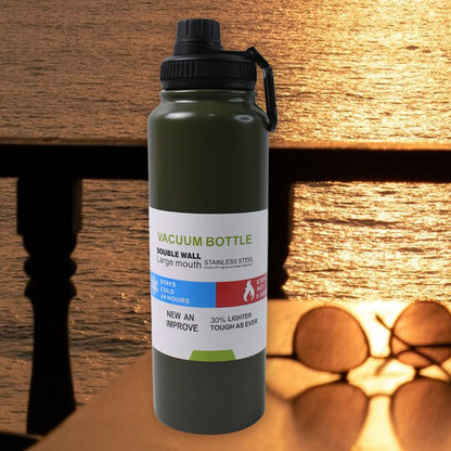 Stainless Steel Double Wall Vacuum-Insulated Drink Water Bottle (800 ML Approx / Mix Color)