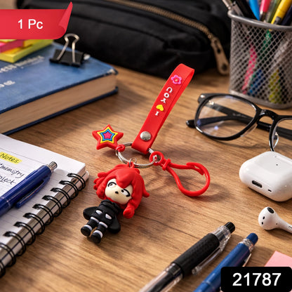 cartoon girl doll keychain decorative accessory