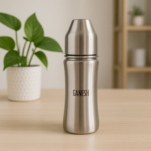 Ganesh stainless steel baby feeding bottle 250ml – BPA free milk bottle for newborns India