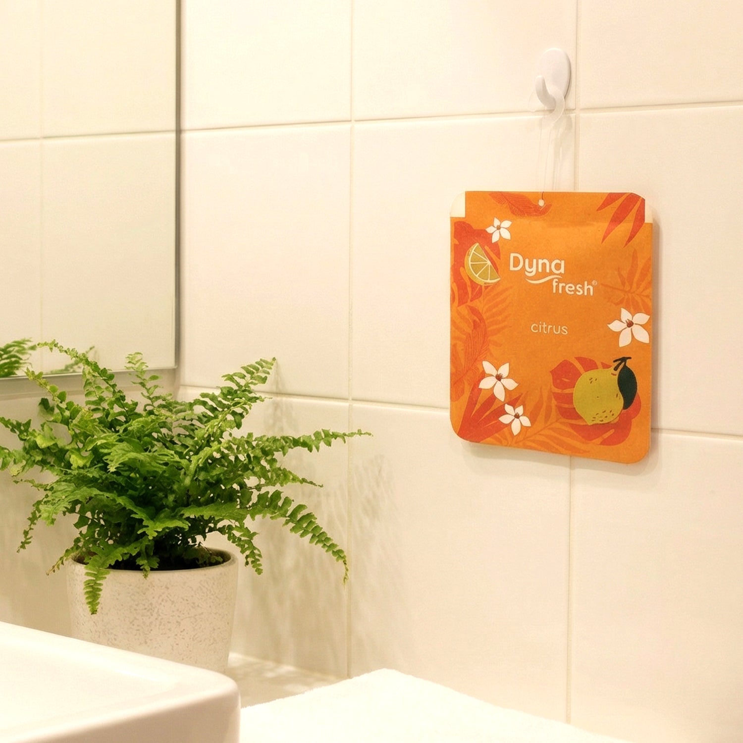 Bathroom hanging citrus gel deodorizer