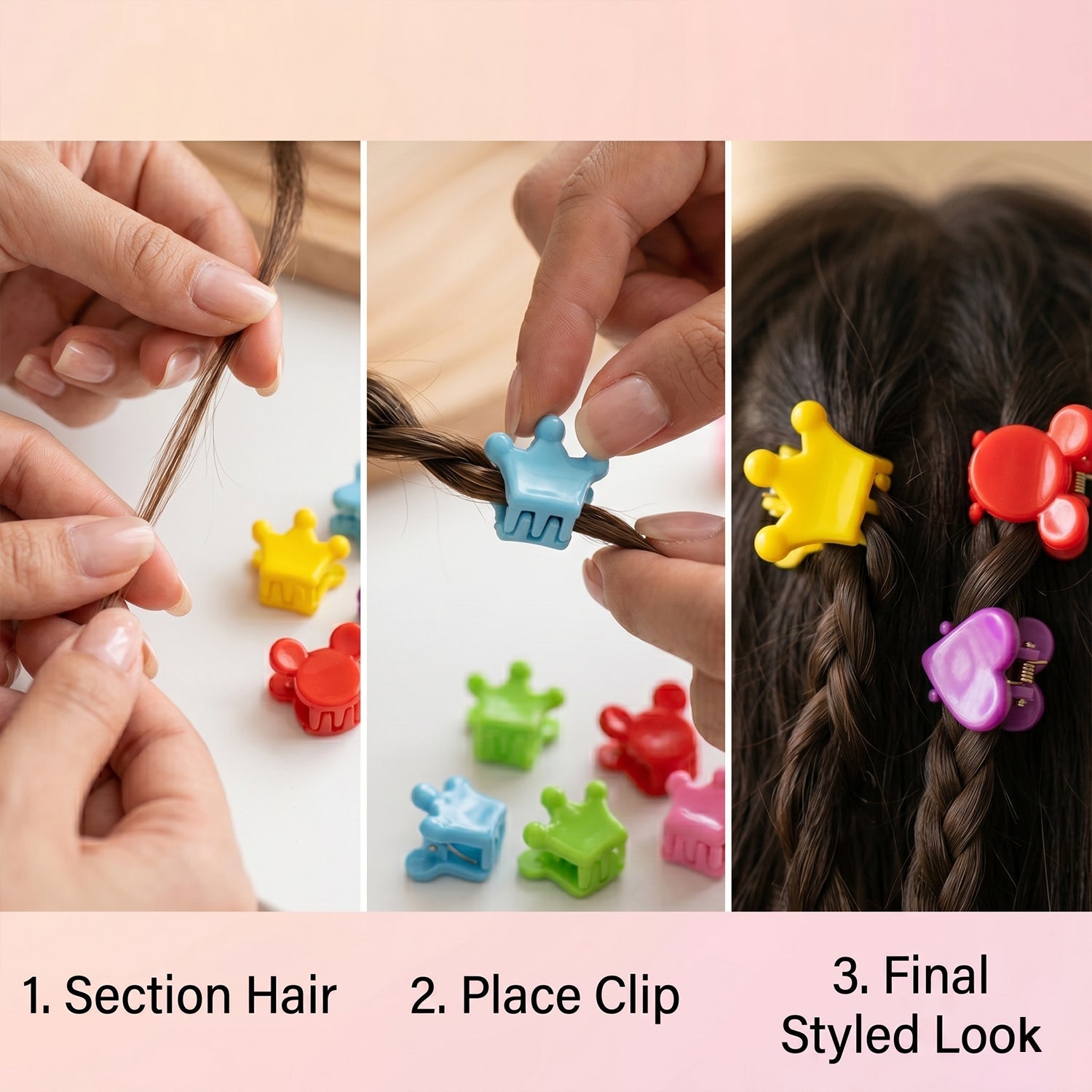 durable hair claw clips set