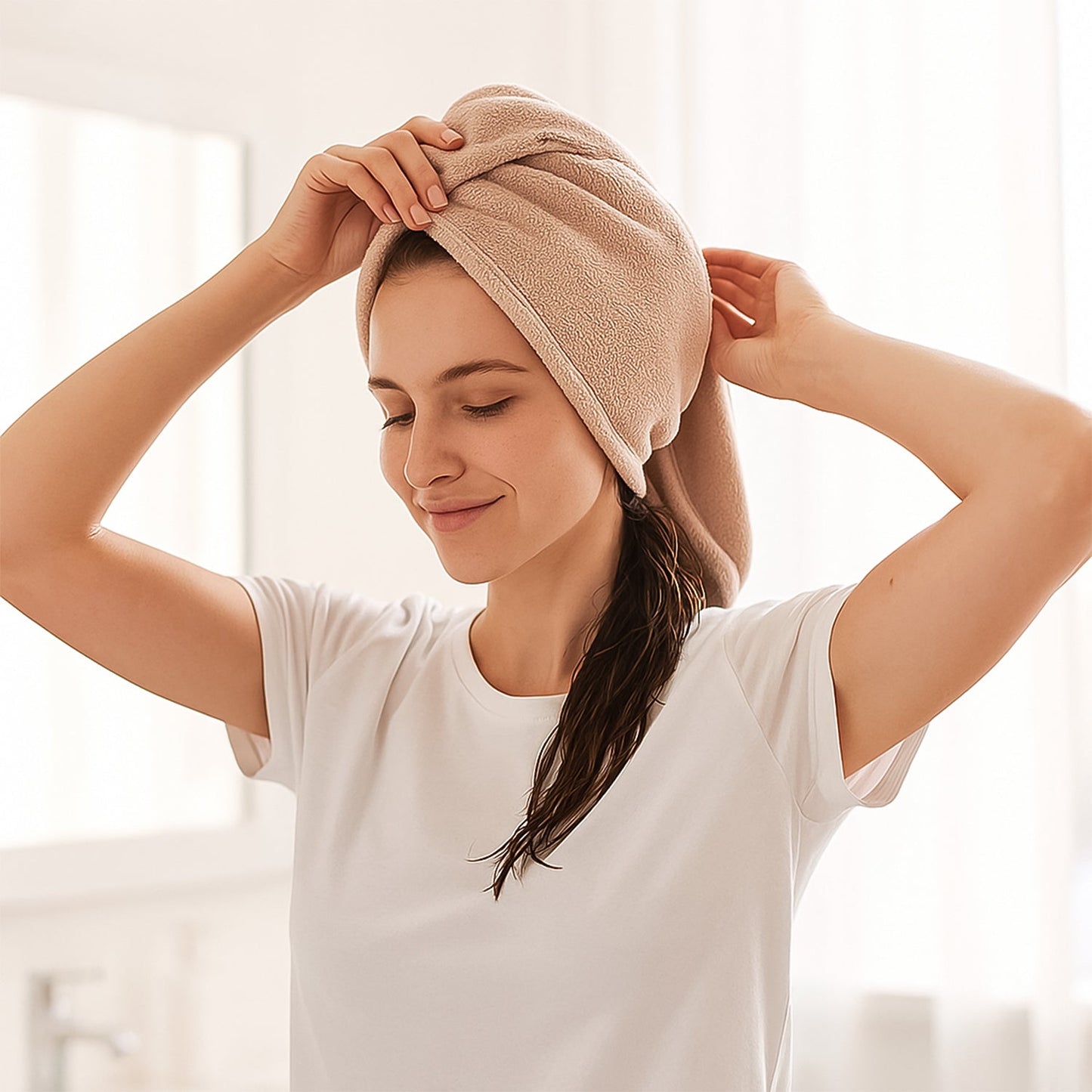 Microfiber Hair Drying Towel Wrap - (1 Pc)