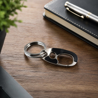 Premium Stainless Steel Carabiner Keychain with Secure Locking Clip 1 Pc