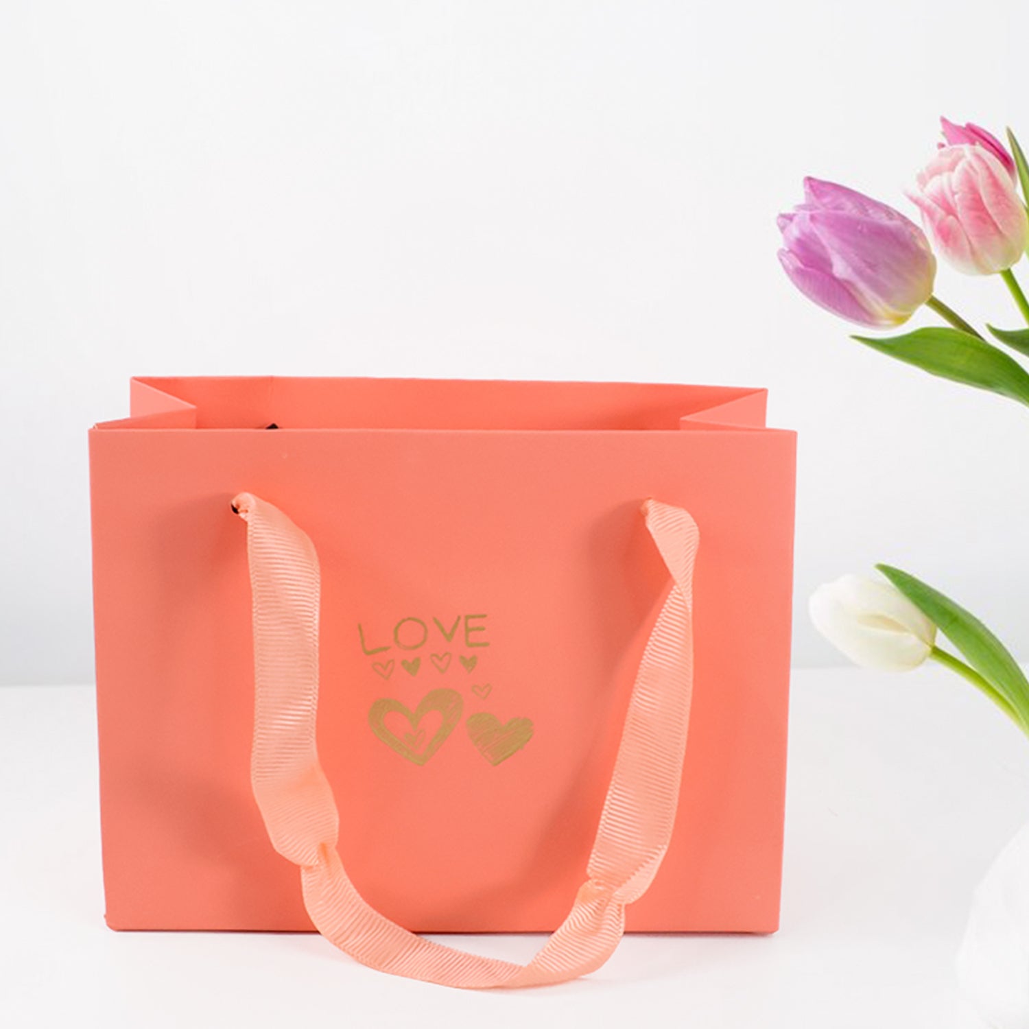 Rose jewellery gift packaging box with lid open for ring India