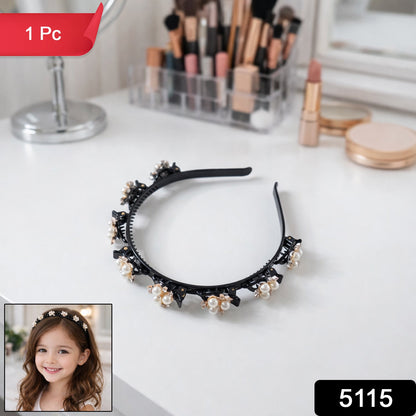 stylish pearl flower headband