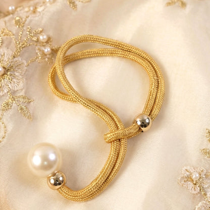 Elegant drapery tie back strap