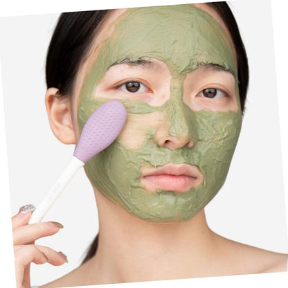 Double-Headed Silicone Mask Brush – Facial Cleansing & Mask Application Tool (1 Pc)