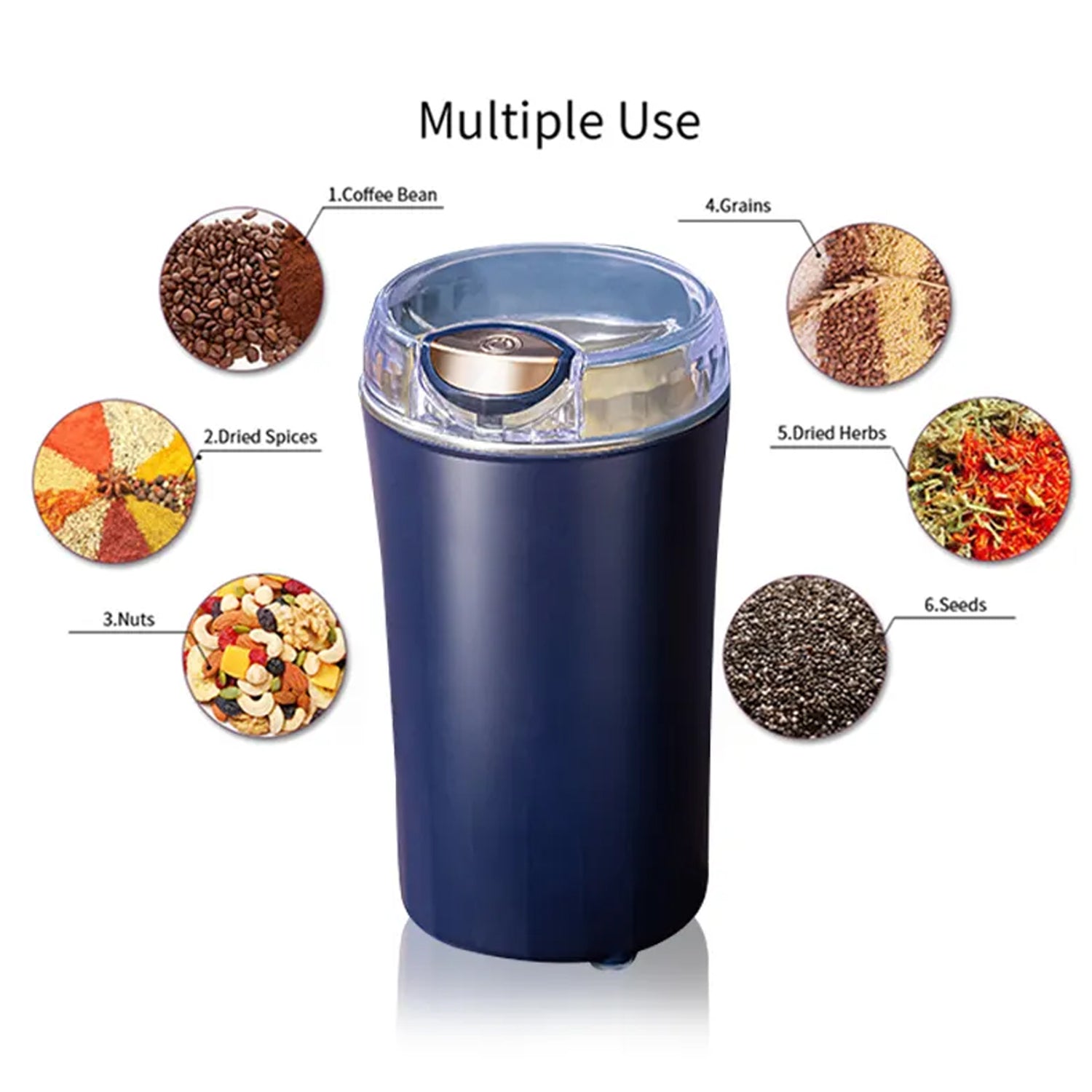  Portable 4-Blade Mini Grinder Blender - alternative angle