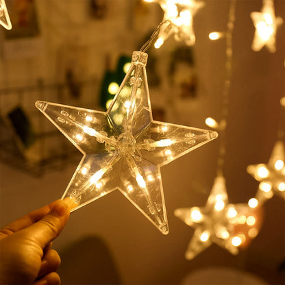LED Curtain String Lights LED Christmas Light Indoor and Outdoor Light (Warm White / With Box)