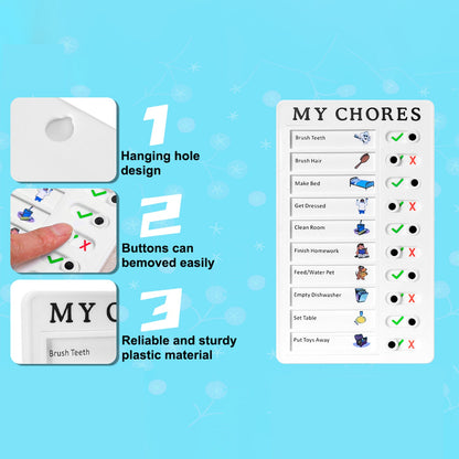Portable Chores Note Board (20×12 cm, Mix Color)
