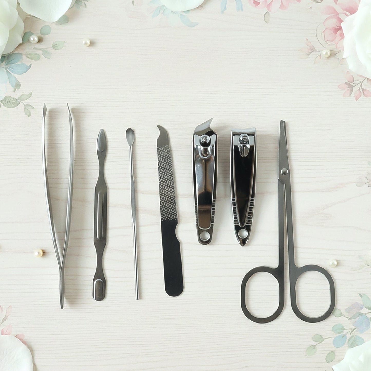7 in 1 Stainless Steel Manicure Pedicure Grooming Kit