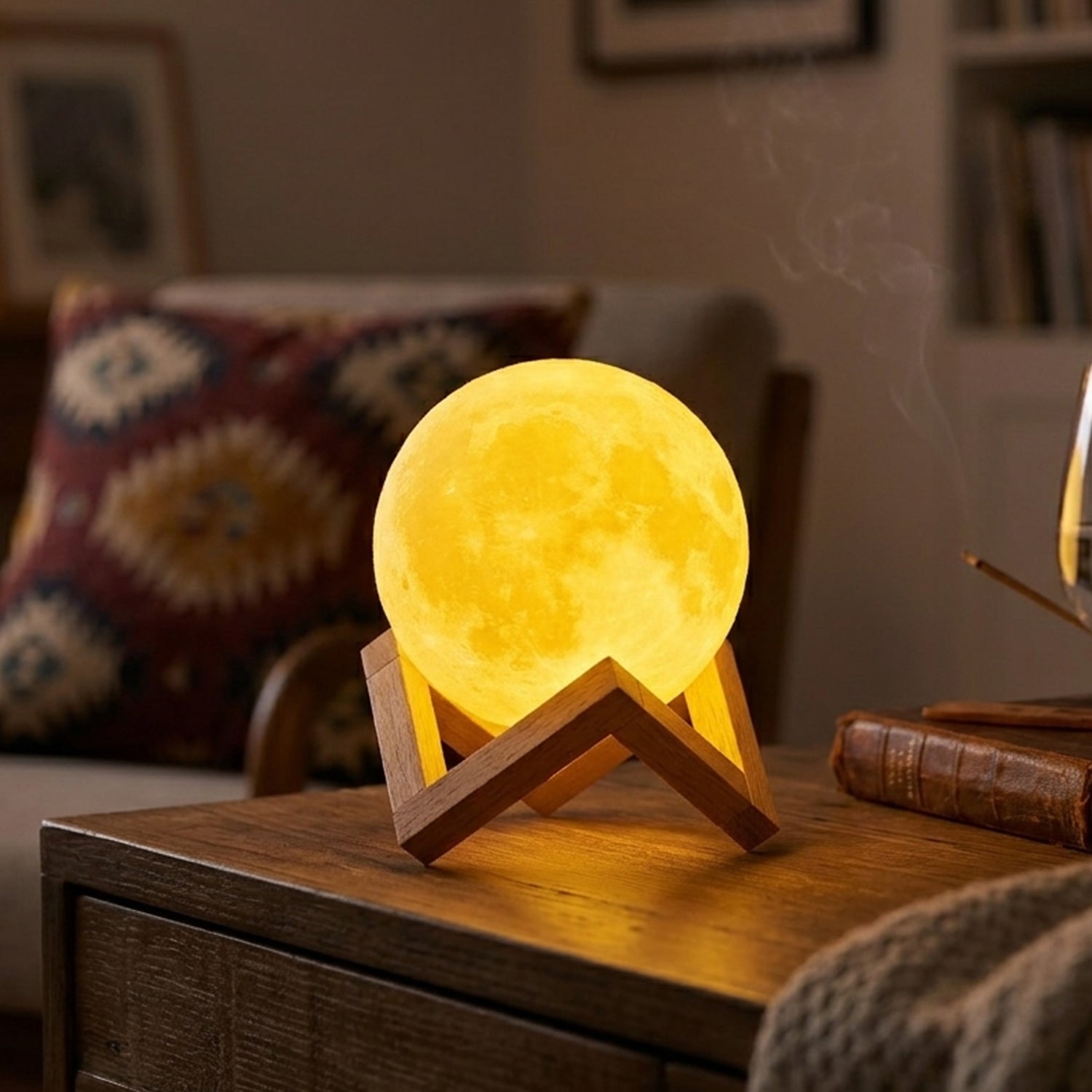 Battery-Operated Moon Desk Light