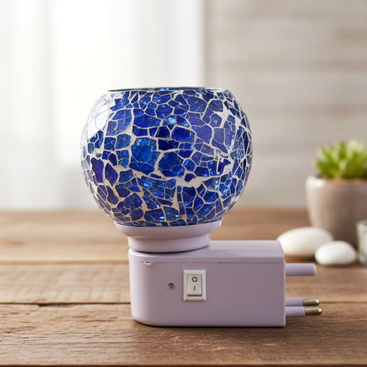 Mosaic glass electric night lamp