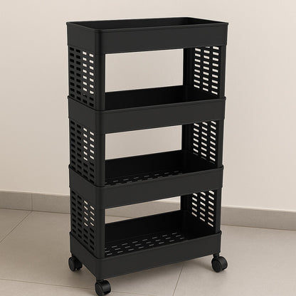  4-Layer Plastic Storage Rack Wheels - main