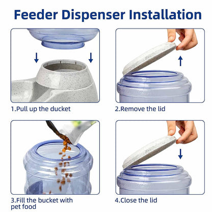 Automatic pet food bowl for dogs and cats – mess-free self-dispensing feeder India