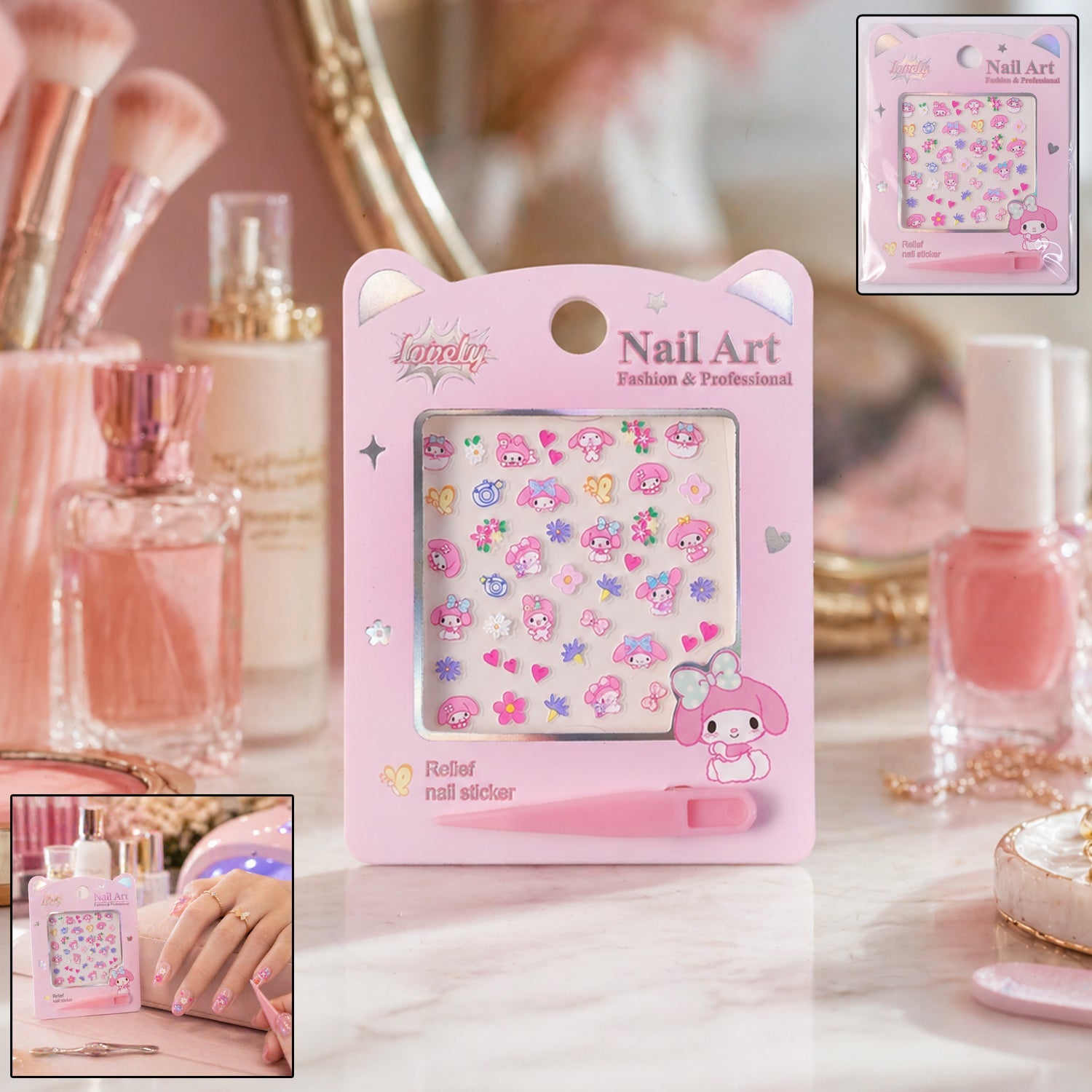 cartoon nail art sticker set