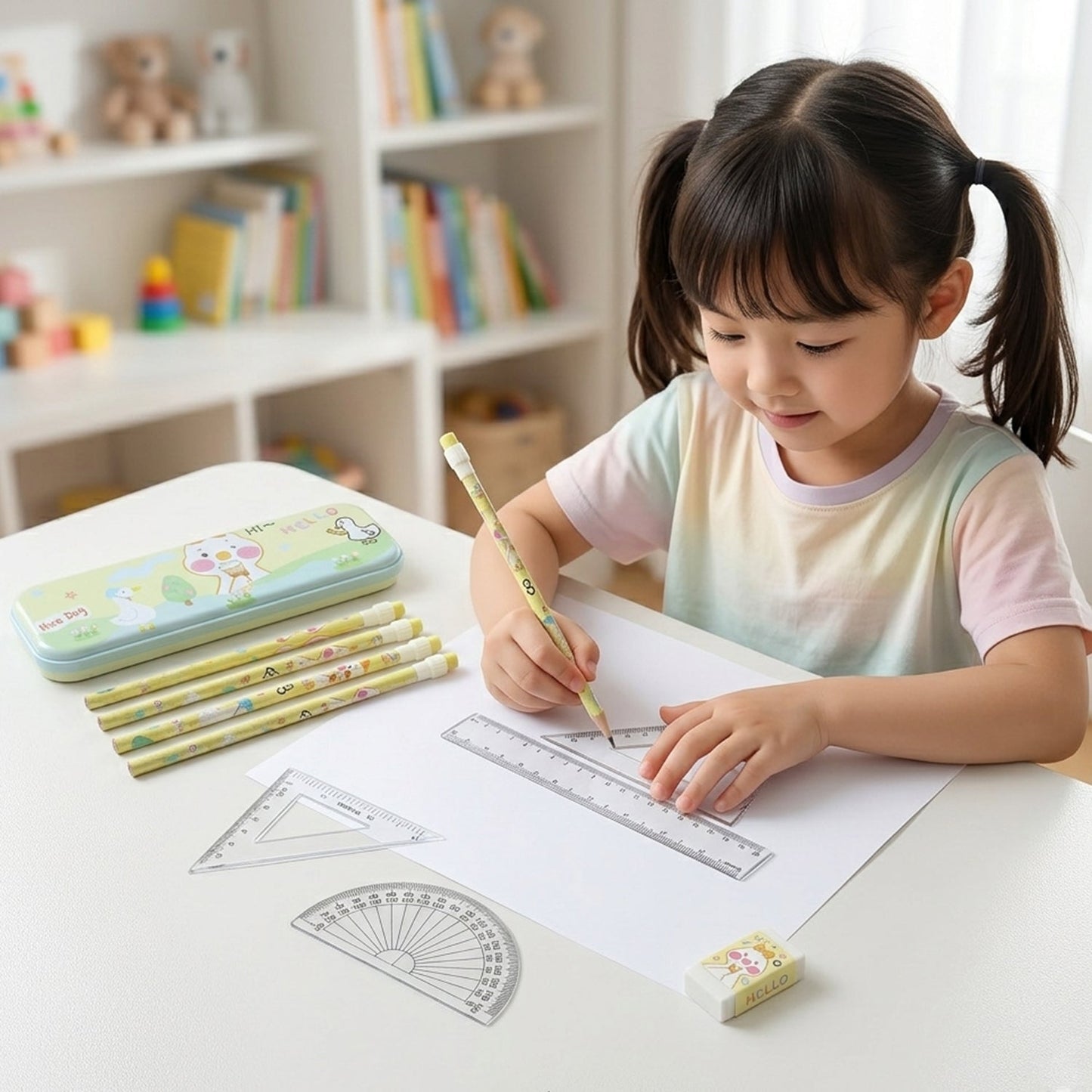 kids geometry box school set