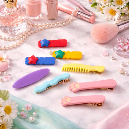 Cute Stylish Design Hair Clips Set (1 Set, Mix Design)