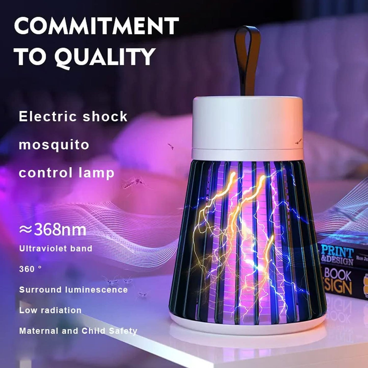  Mosquito Killer LED Lamp for Indoor & Outdoor (USB Powered) - specs detail shot
