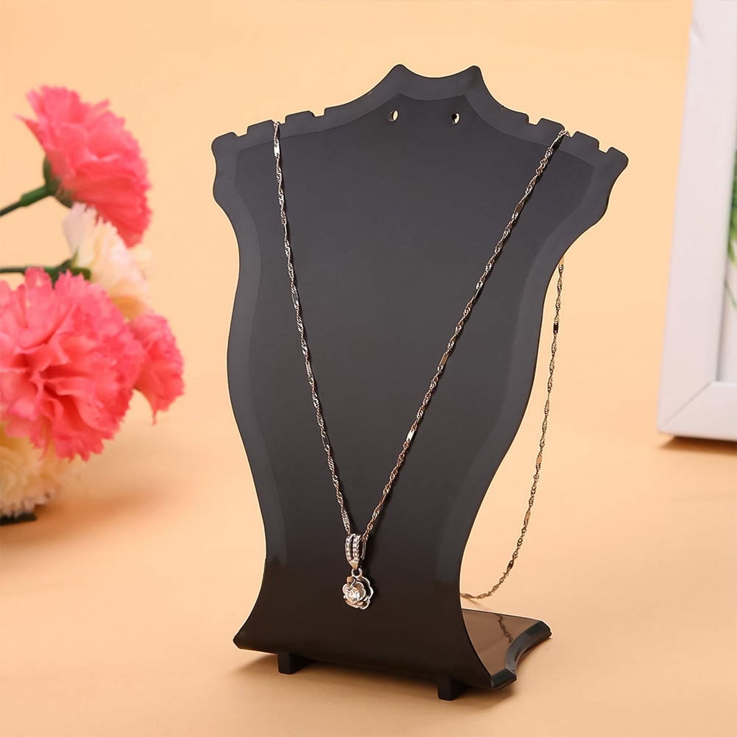 Glitz holder plastic necklace stand for jewellery shop India