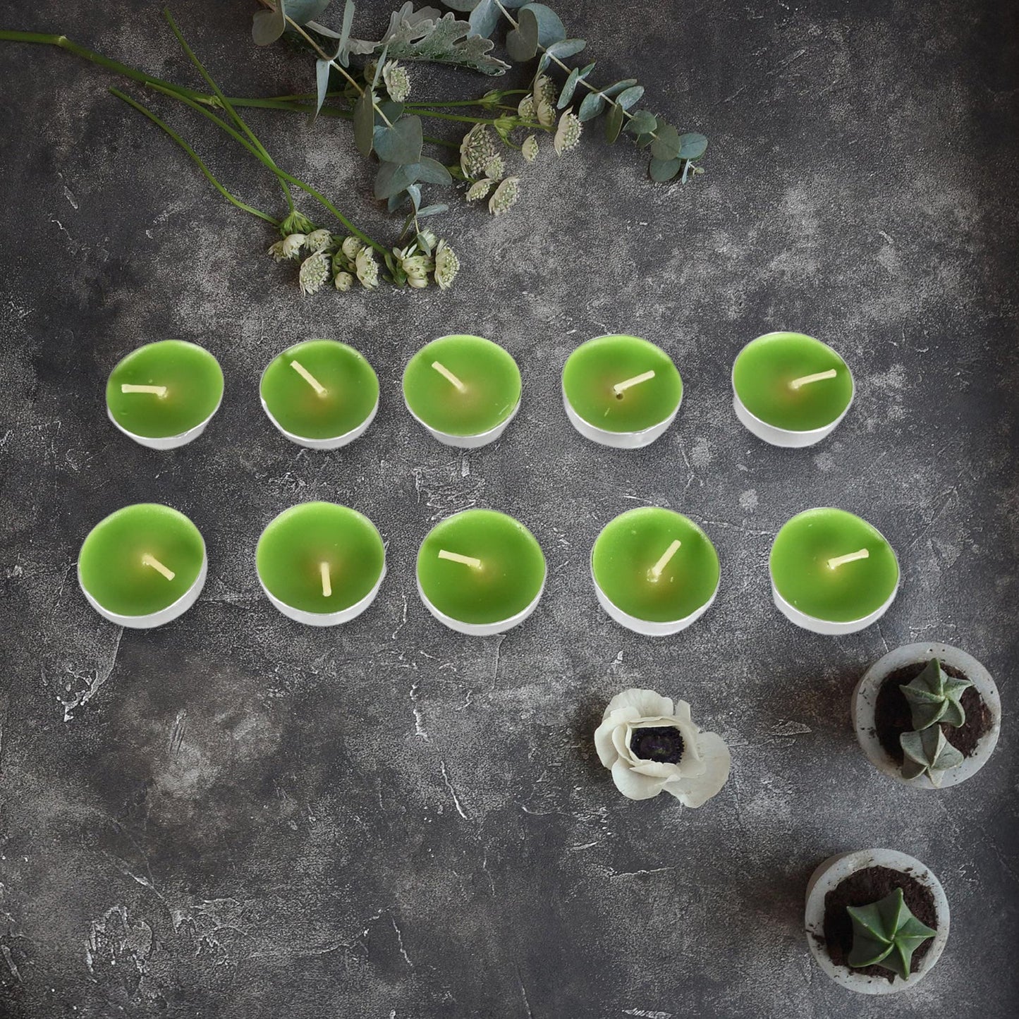 8–9 Hour Unscented Smokeless Candles for Festivals, Parties & Dinners (10 Pc)